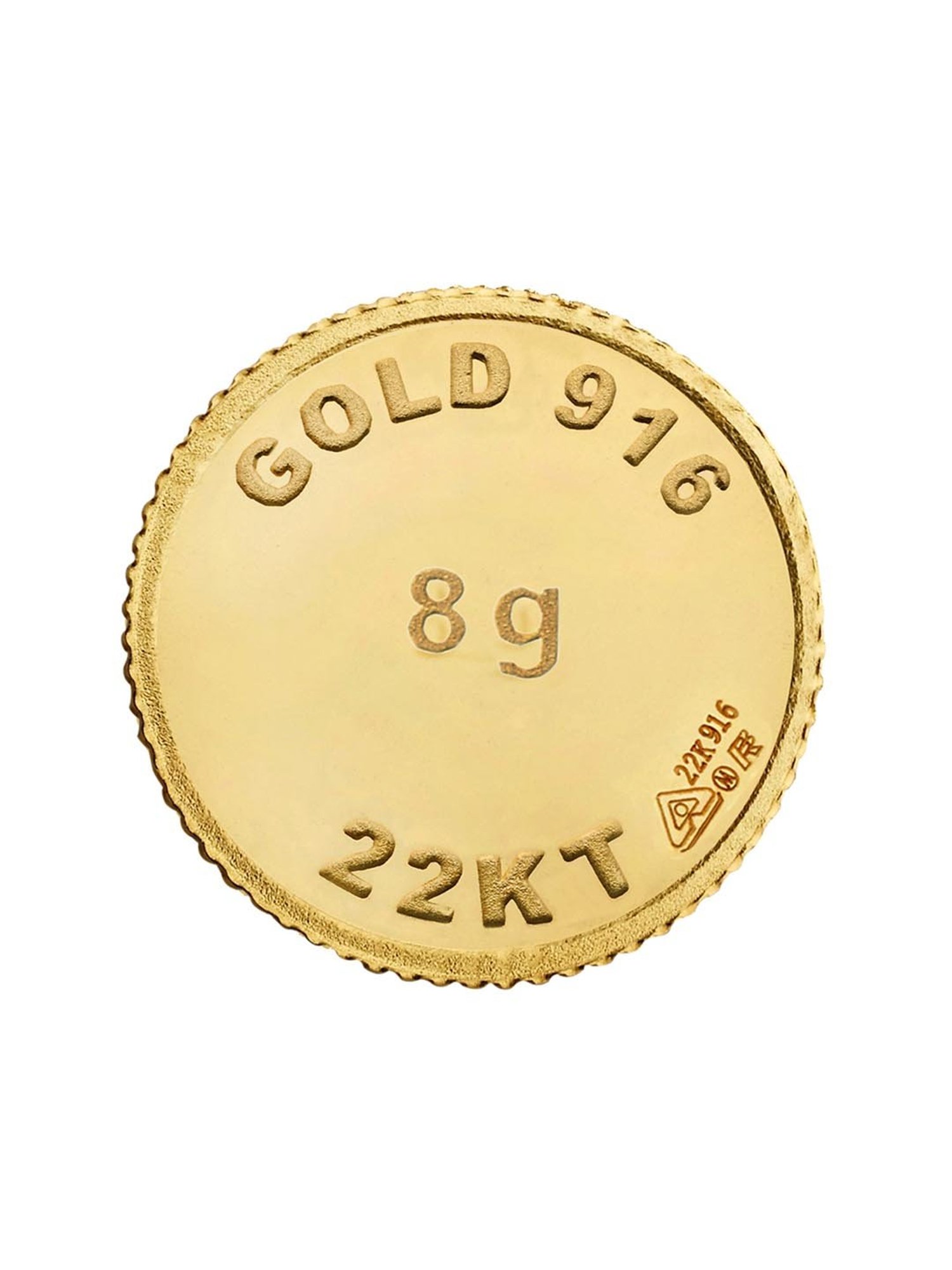 Bangalore Refinery Lord Ganesha 22k (916) 8gm Gold Coin