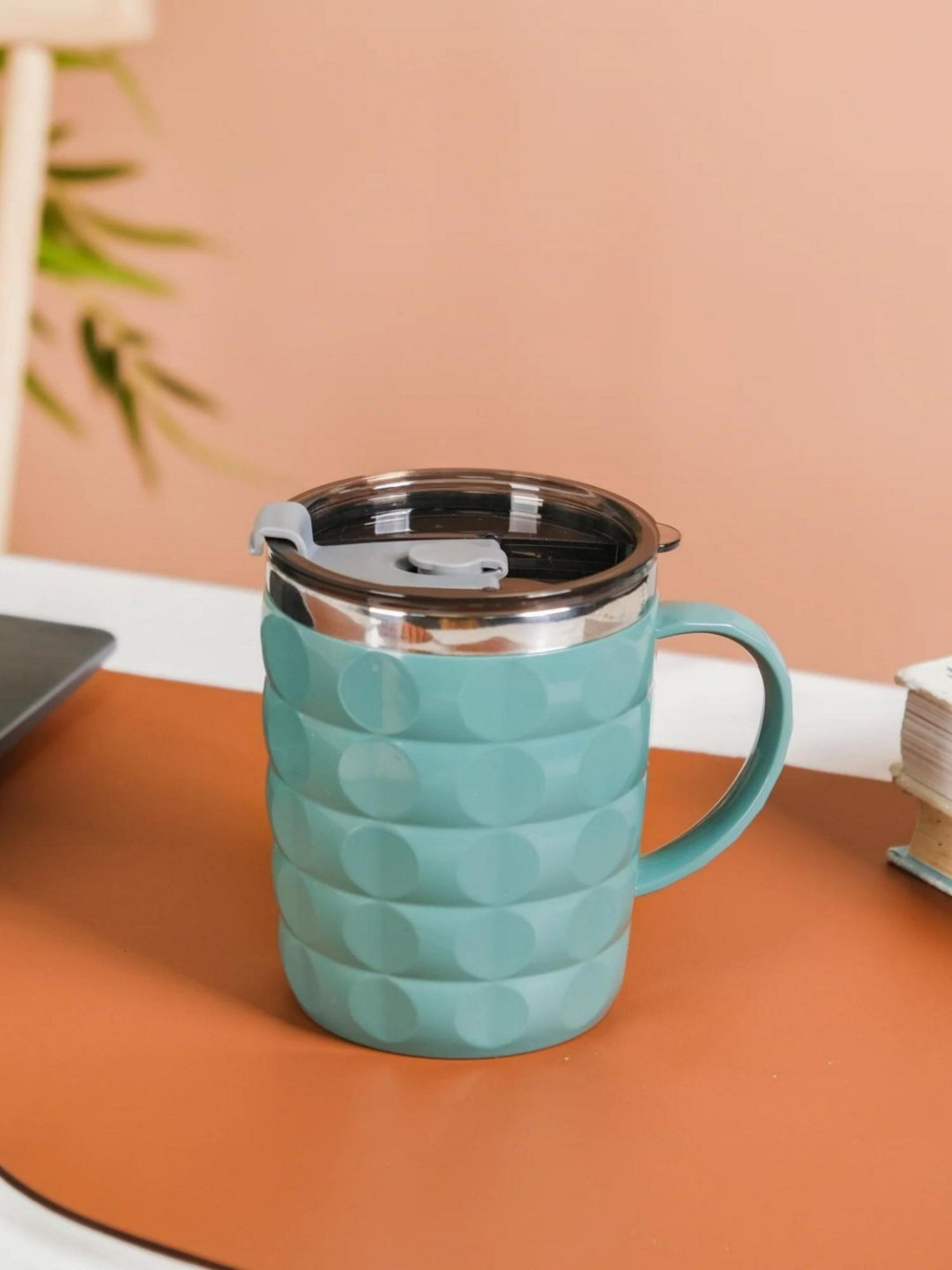 Femora Black Ceramic Coffee Mugs (0.36 L) - Set of 4