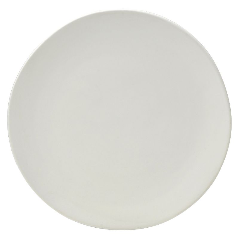 10 Strawberry Street Matte Wave Stoneware Dinner Plates 10.8" White - Set of 6