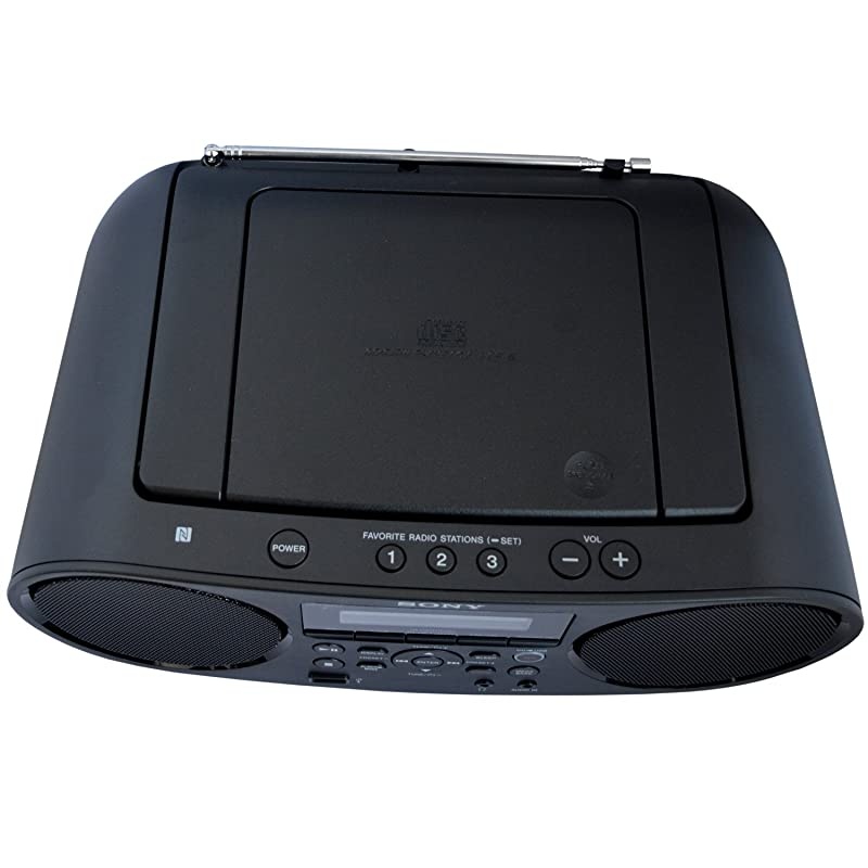 Sony Bluetooth NFC Near Field Communications MP3 CDCDRRW Portable MEGA BASS Stereo Boombox with Digital Radio AMFM Tuner USB Playback + Auxiliary Cable  Gentle Cleaning Cloth