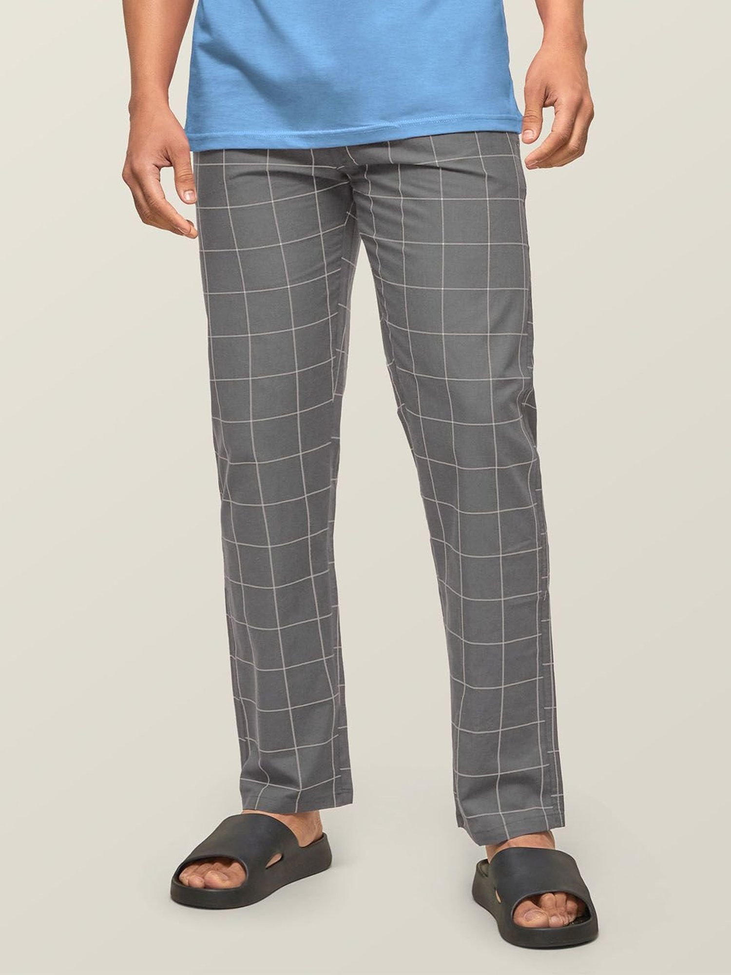 XYXX Grey Checks Pyjama