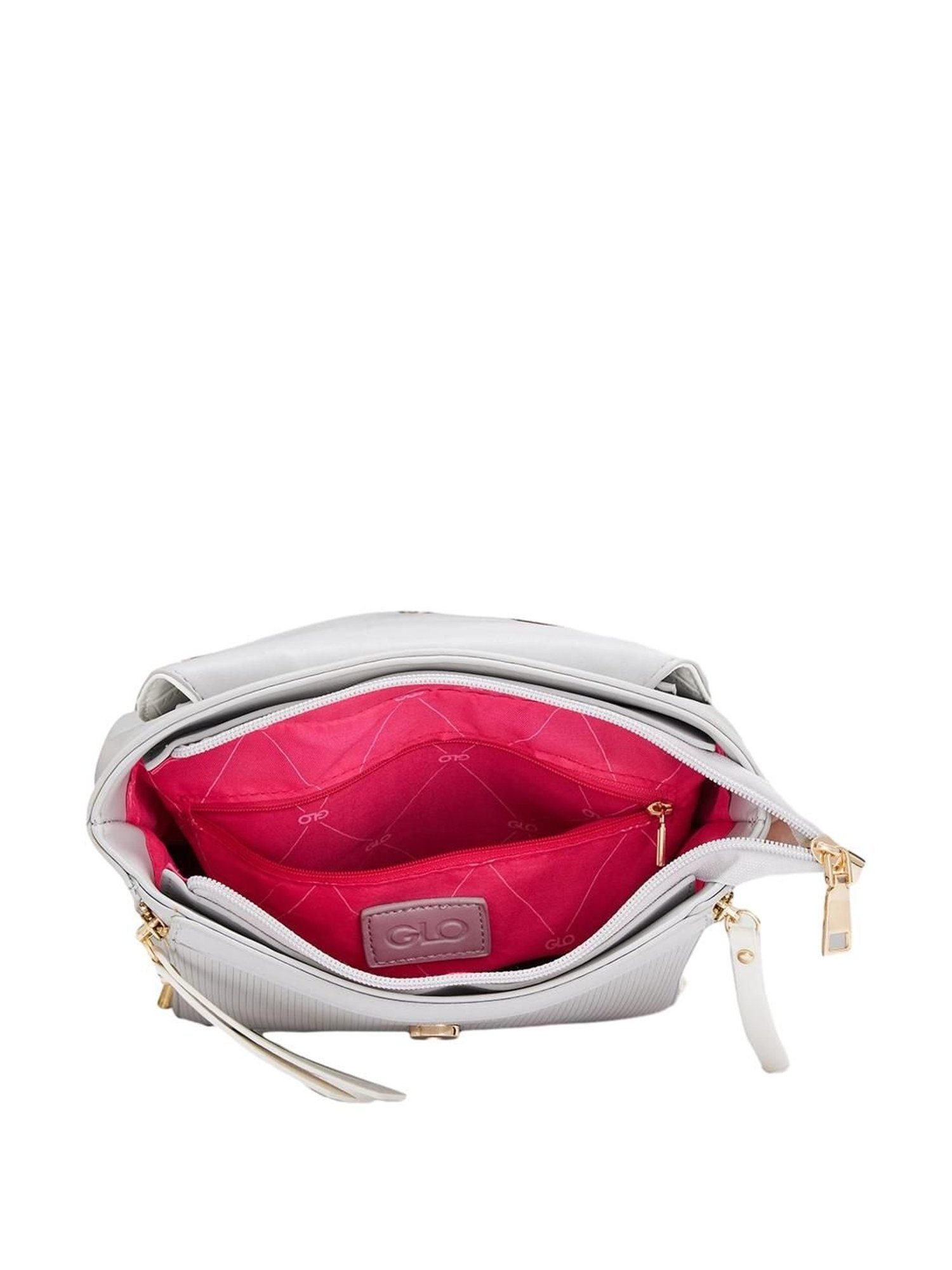 Globus Light Grey Textured Medium Backpack