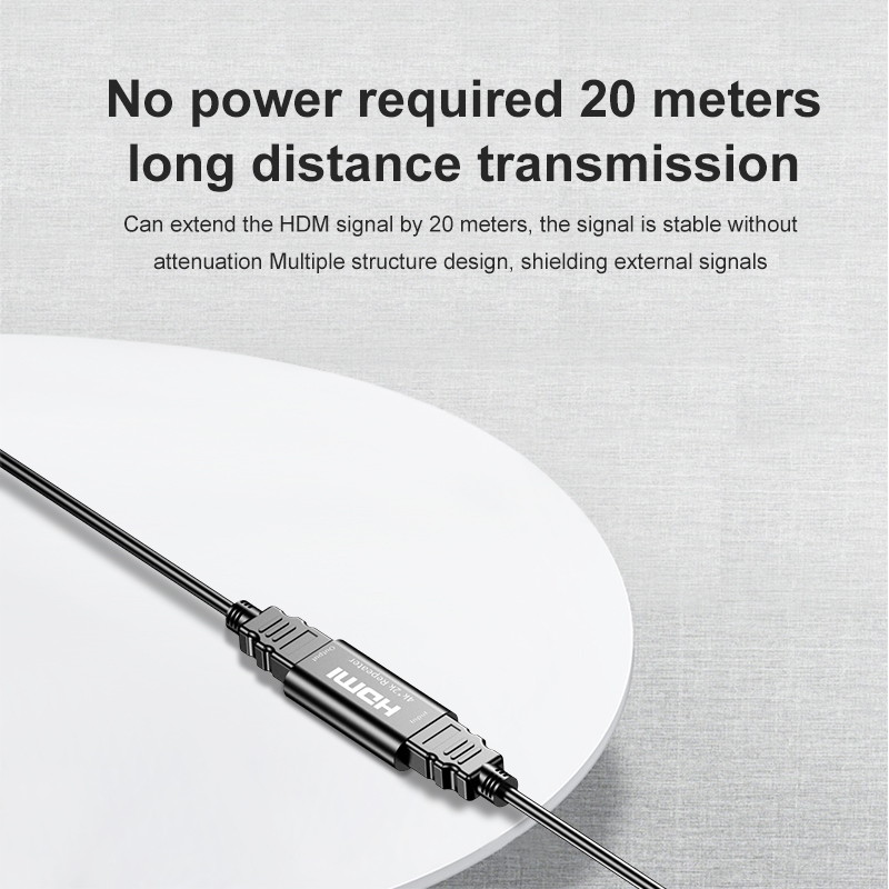 HDM Repeater 4K UHD HDM Female to Female HDM Amplifier 40' HDM Extender Up to 40 Meters Lossless Transmission for Oculus Rift and More