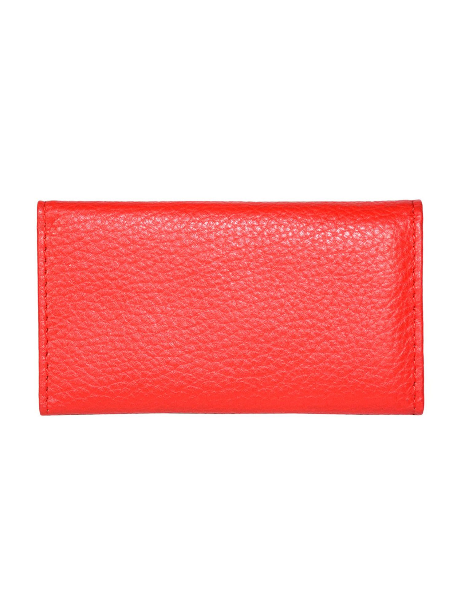 SASSORA Florid Red Leather Small Key Case