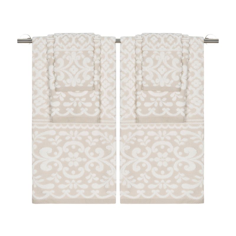 6pc Emma Sesame Towel Set Ivory - Caro Home