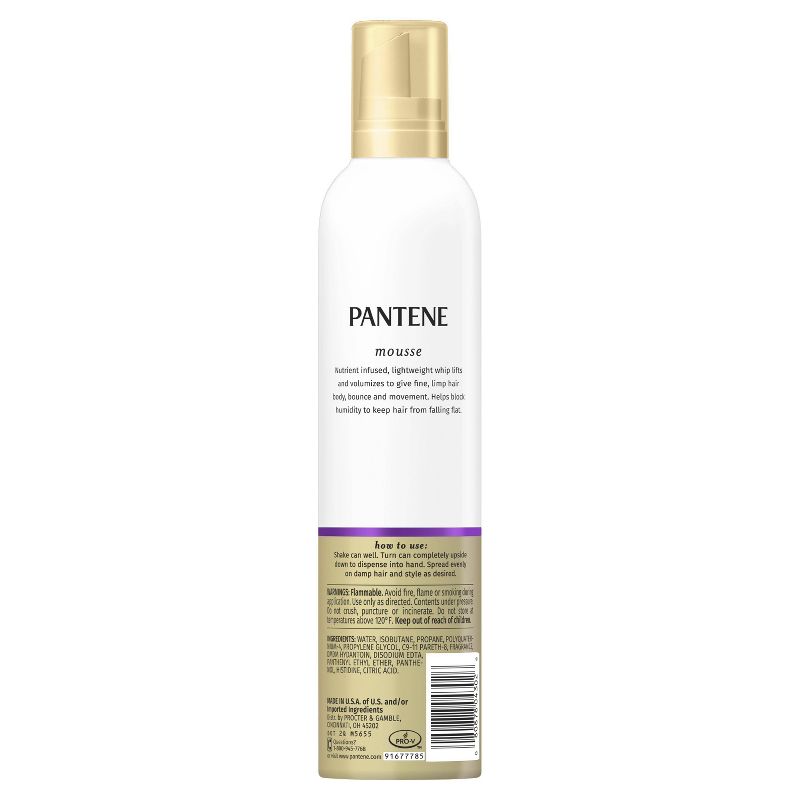 Pantene Pro-V Volume Body Boosting Mousse to Boost Fine Flat Hair Maximum Fullness - 6.6oz