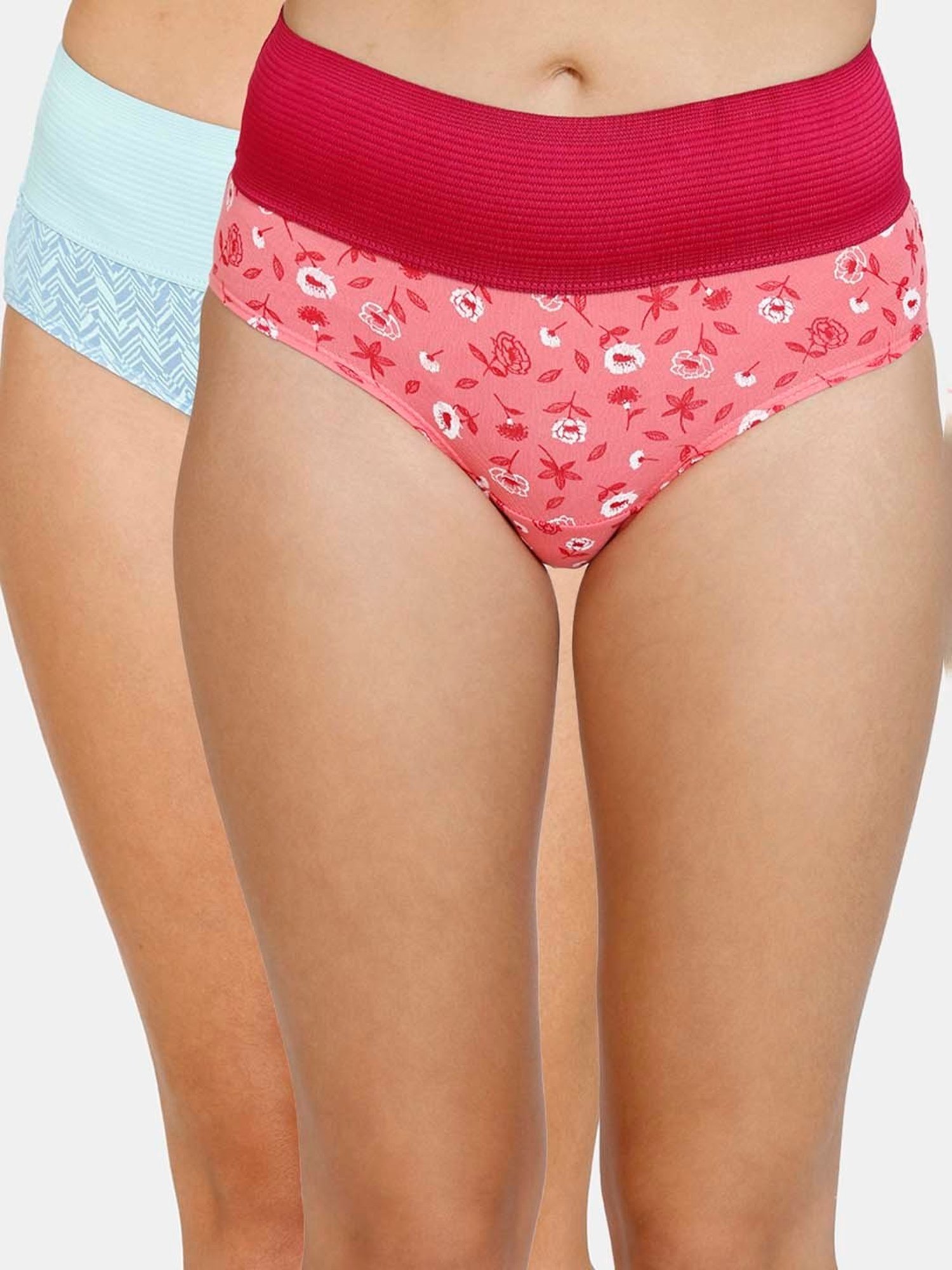 Zivame Assorted Printed Hipster Panty Set - Pack of 2