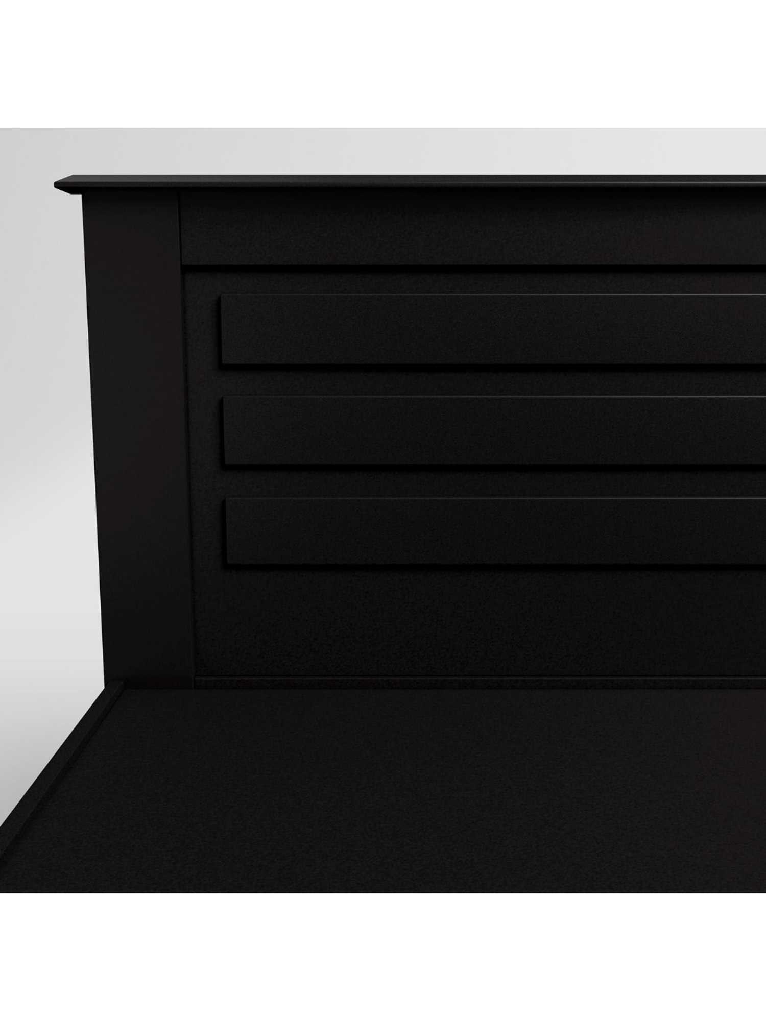 Godrej Interio Sketch Black Solid Wood Queen Size Bed