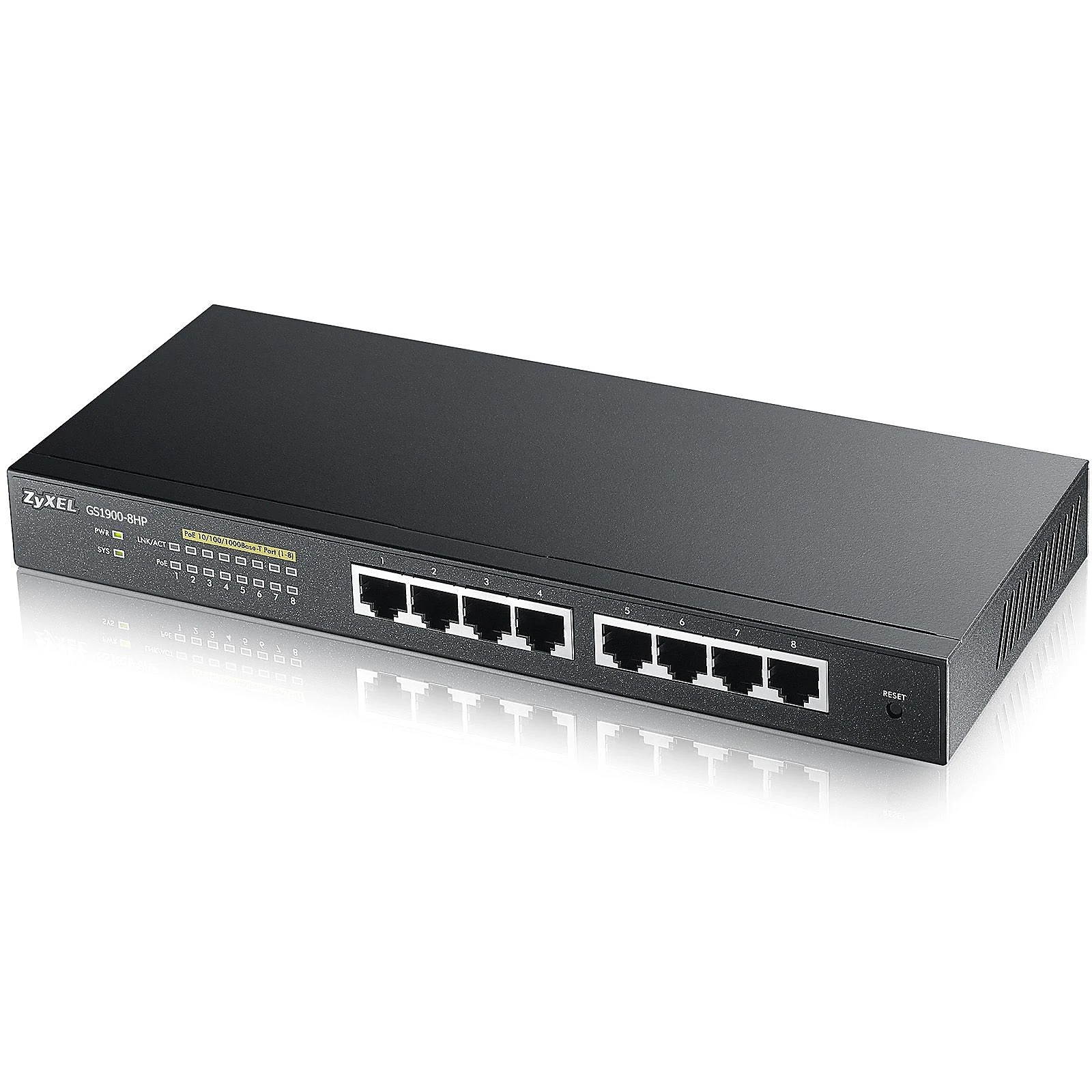 ZyXEL GS1900-8HP Fanless 8 Port GbE