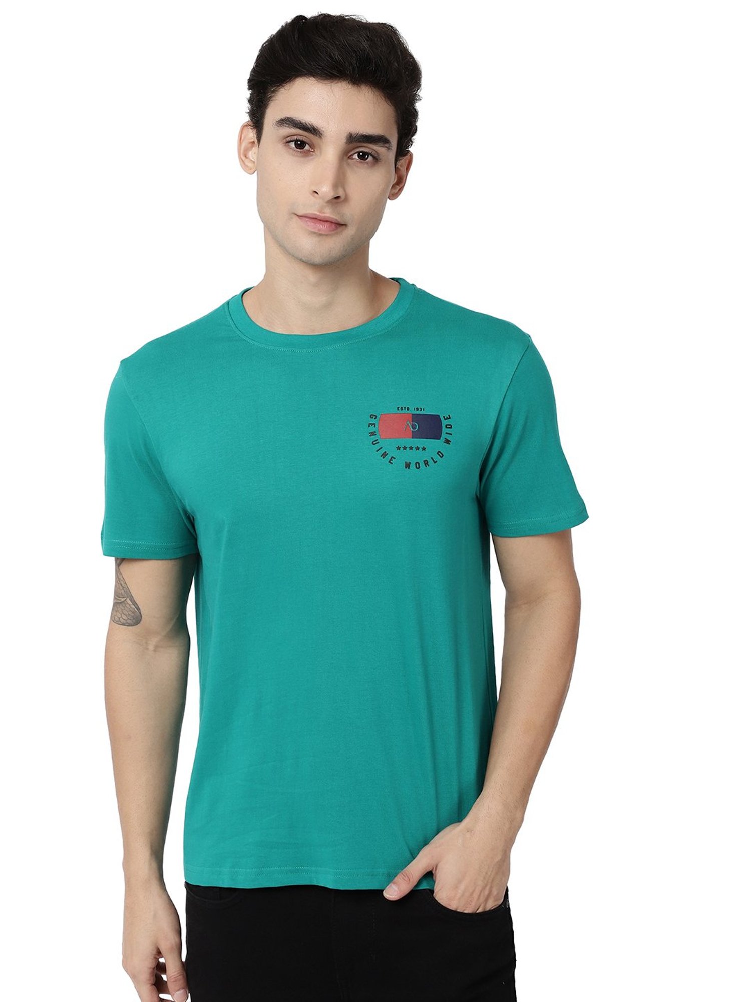 AD by Arvind Green Crew T-Shirt