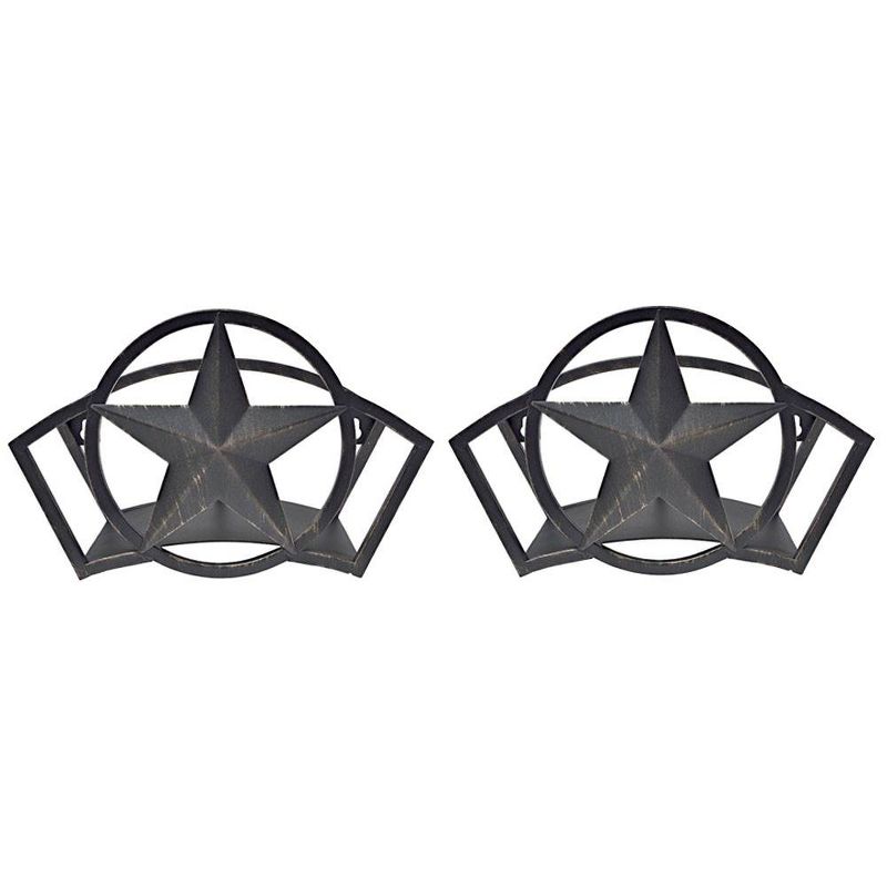 Liberty Garden Decorative Steel Liberty Star Garden Hose Wall Rack (2 Pack)
