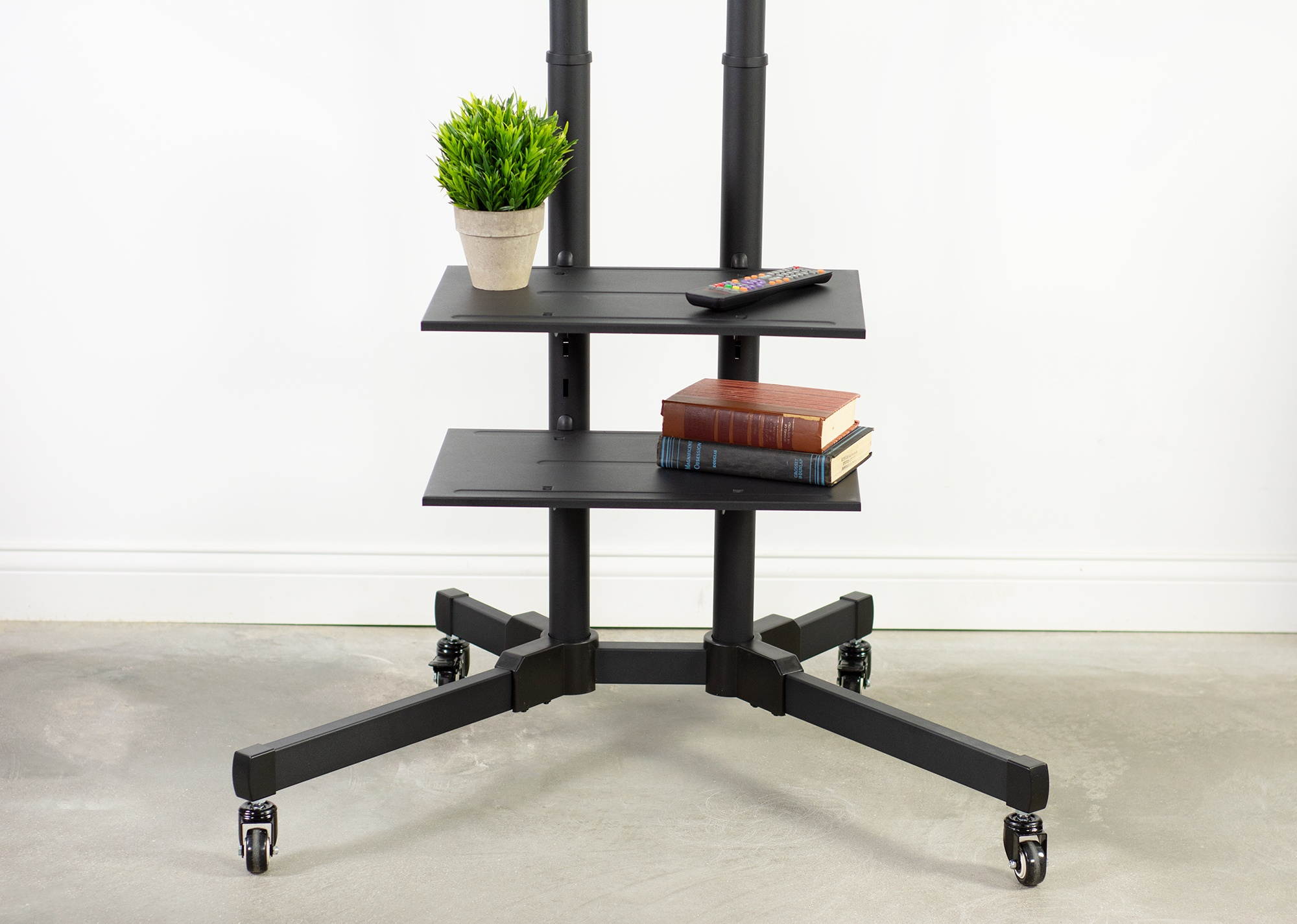 VIVO Mobile TV Cart for 37" to 70" LCD LED Plasma Flat Panel Screens | Rolling TV Stand with Wheels (STAND-TV01B)