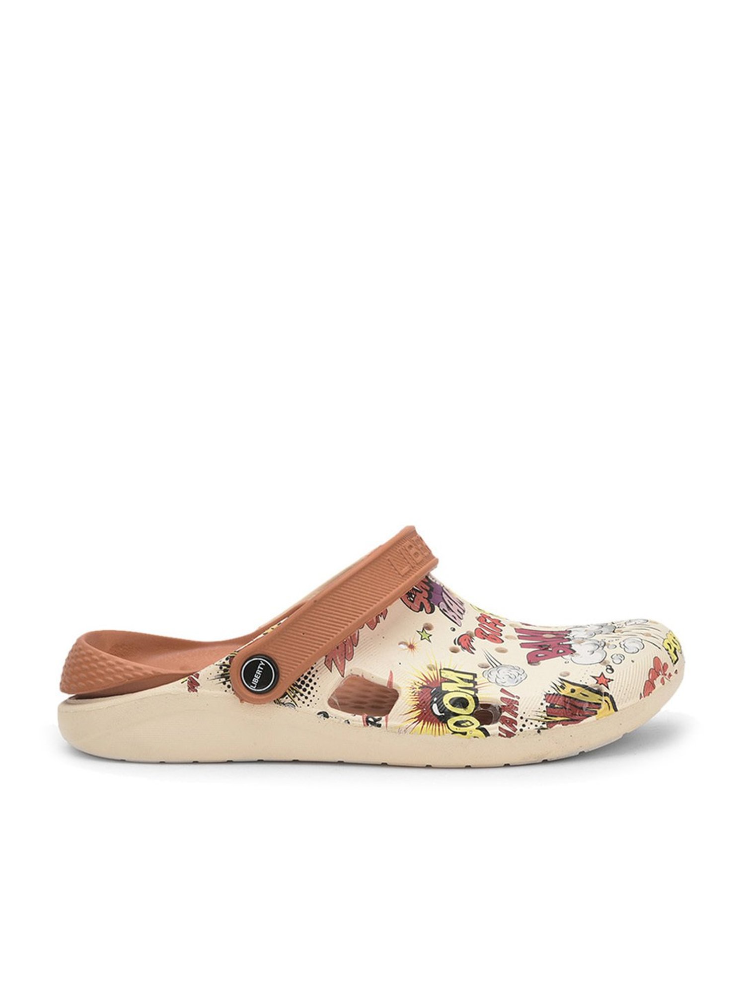 Aha By Liberty Men's Cream Back Strap Clogs