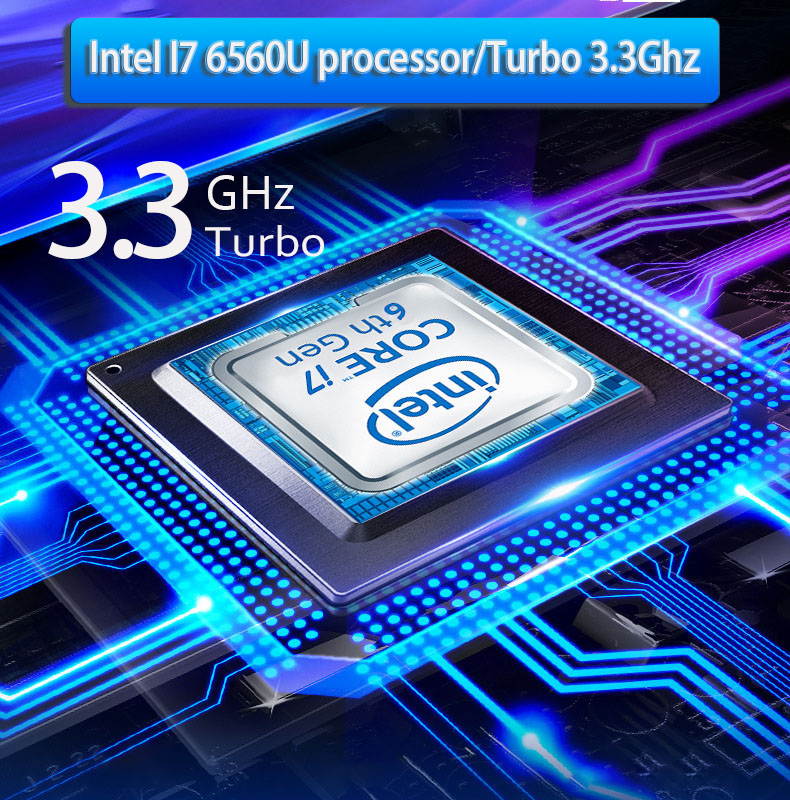 Lemonra Intel Core i7 6560U Processor Laptop Intel Iris Graphics 550 15.6" 1920*1080 HD Display IPS Screen,8GB/16GB DDR4, 3.3GHz Windows10 M.2 PCIE SSD Fingerprint unlock Integrated Graphics Laptop