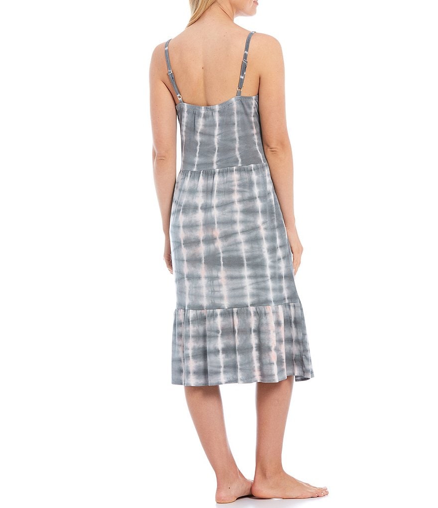 Kate Landry Tie-Dye Printed Lounge Tank Dress