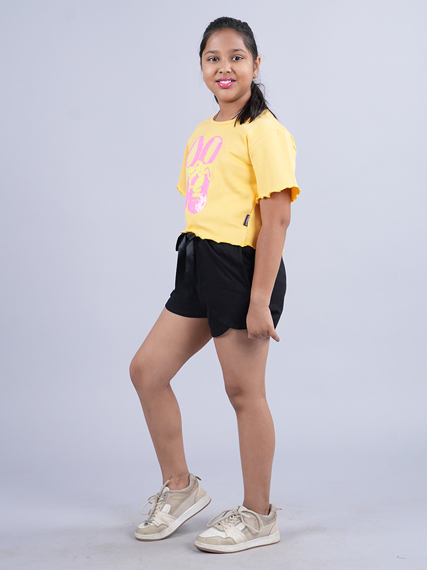 Mothercare Kids White & Yellow Cotton Printed Top Set