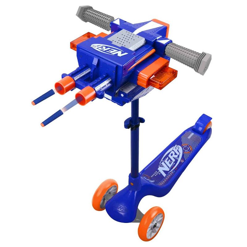 NERF  3-Wheel Blaster Scooter with Dual Trigger and Rapid Fire Action