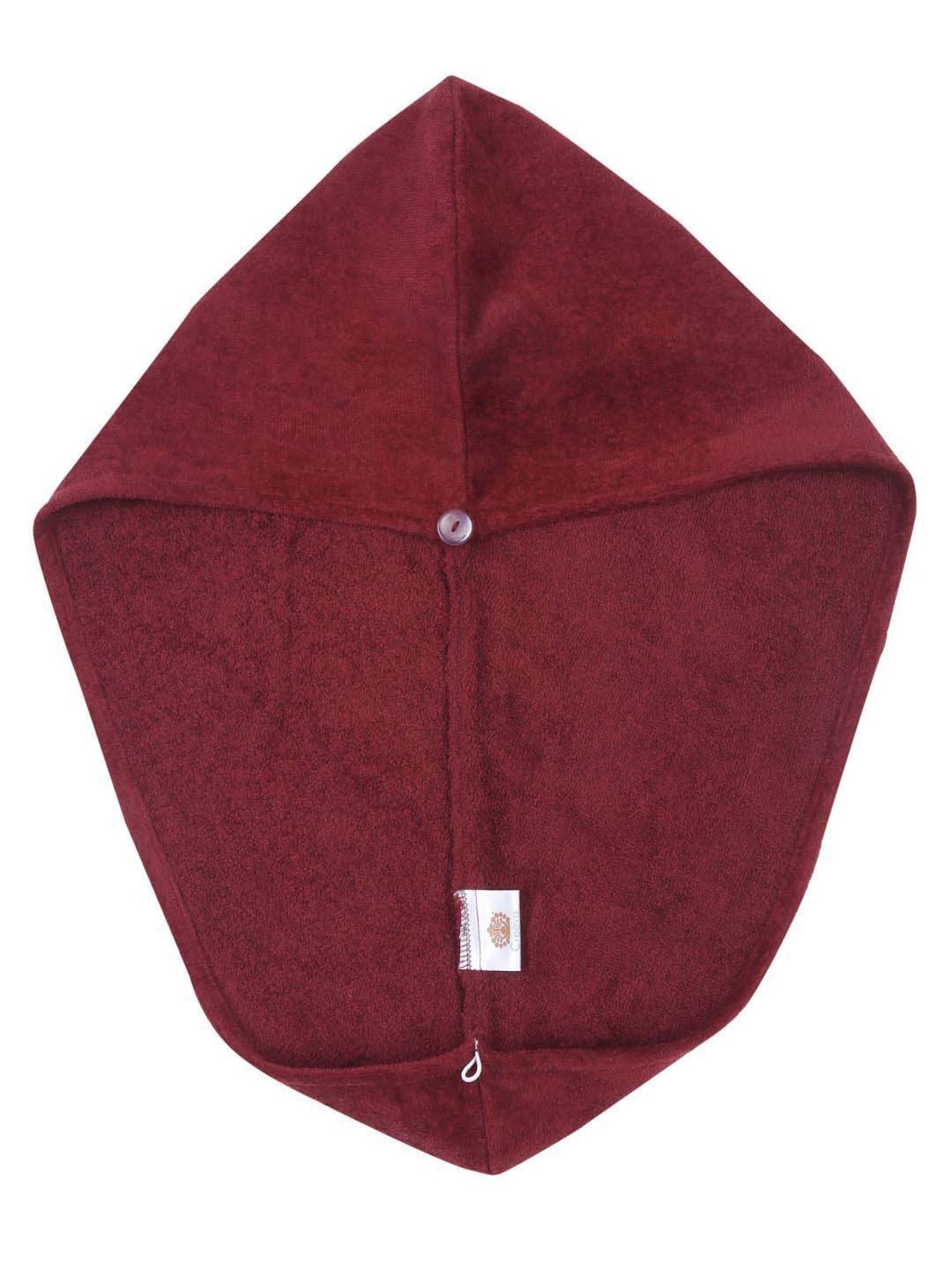 Creeva Luxury Wine Cotton 380 GSM Hair Wrap - Set of 2