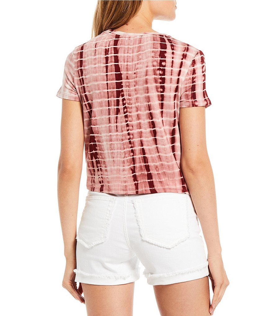 Honey & Sparkle Tie Dye Tie Front Tee