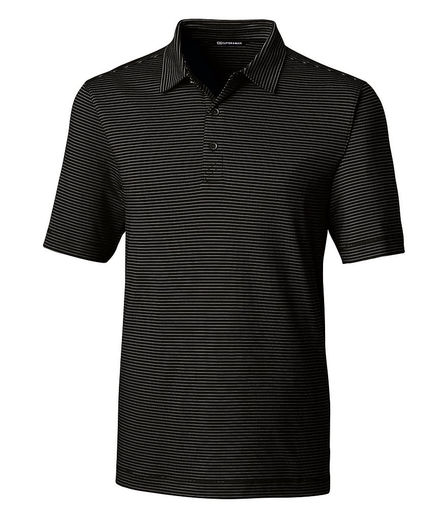 Cutter & Buck Big & Tall Forge Polo Pencil Stripe Performance Stretch Short-Sleeve Polo Shirt