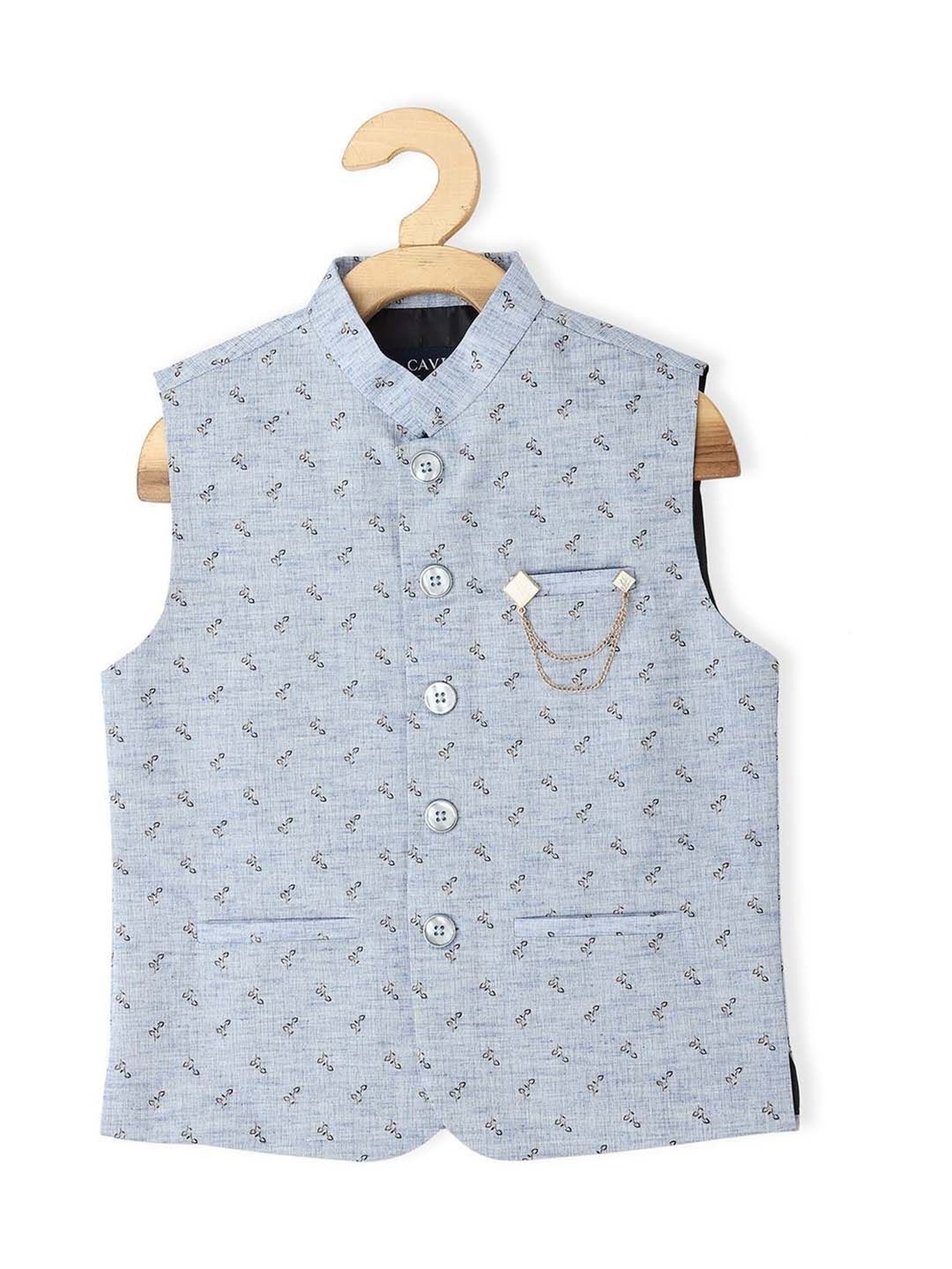 Blue Giraffe Kids Maroon Solid  Blazer