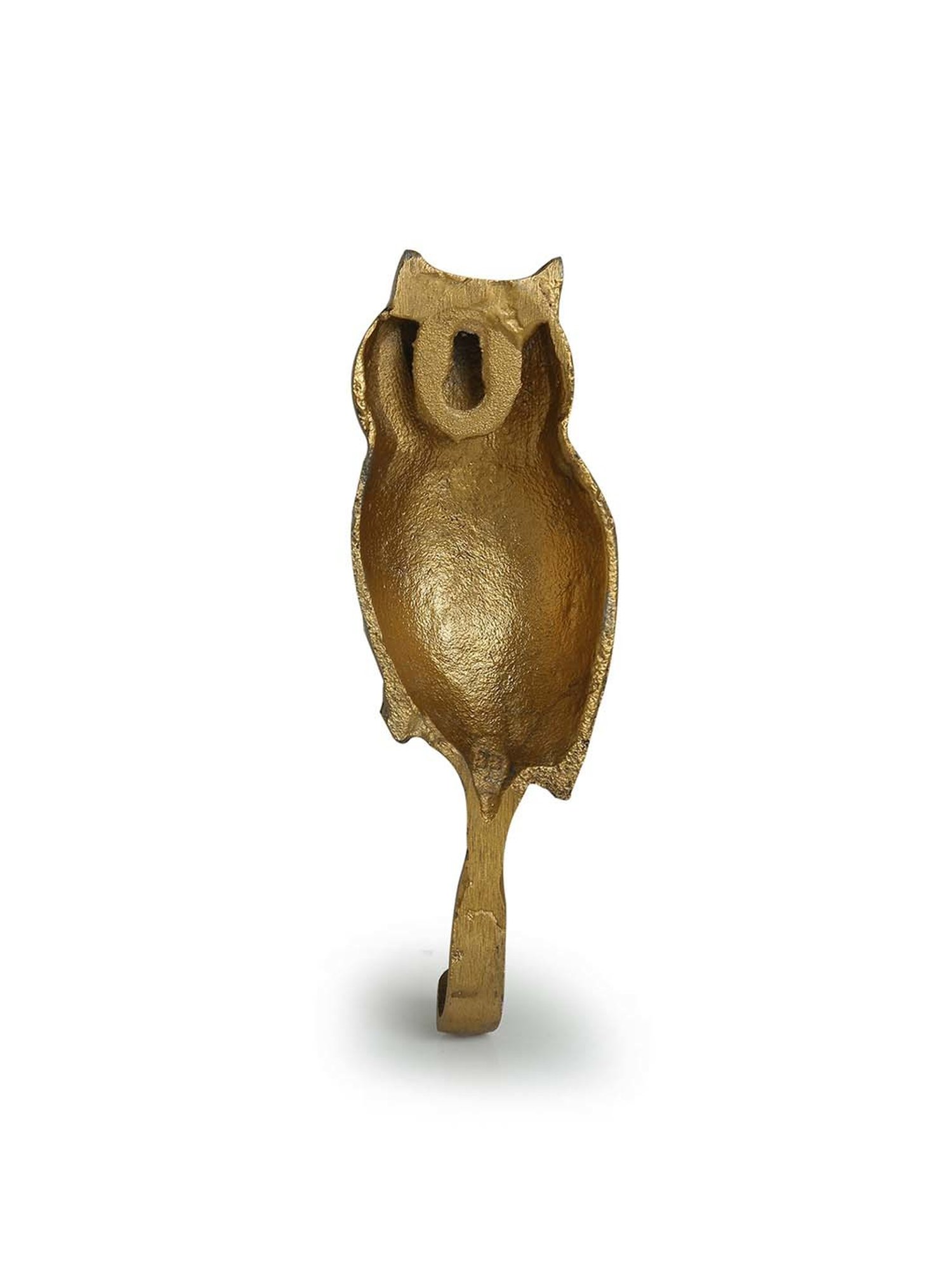 ExclusiveLane 'The Ever-Wise Owl' Rustic Aluminium Wall Decor & Wall Hook (8 Inch)