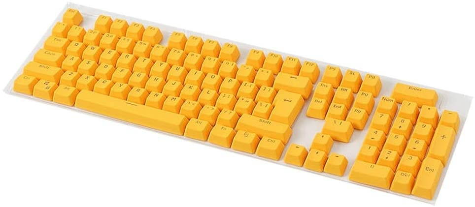 Superper Backlit Keycaps 106 Keys PBT Solid Color Backlight Keyboard Caps Replacement Accessories for Mechanical Keyboards Cyan