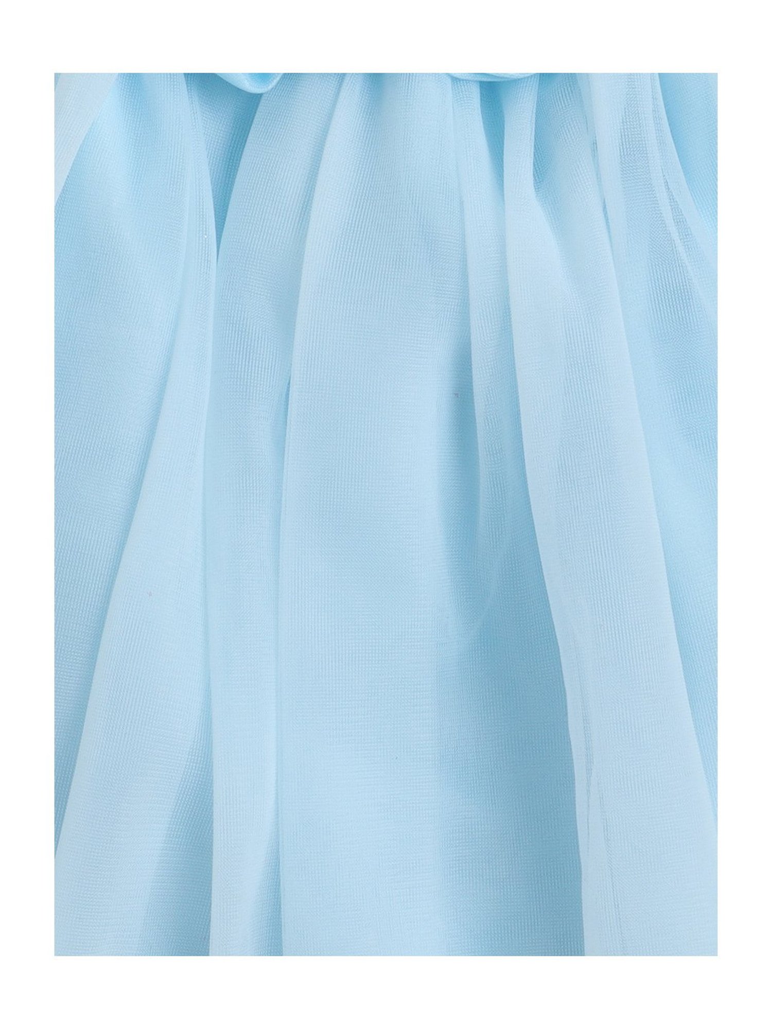 Many Frocks Kids Blue Solid Dress