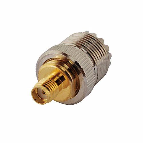 100PCS copper UHF Female SO-239 jack to SMA female jack RF straight adapter connector