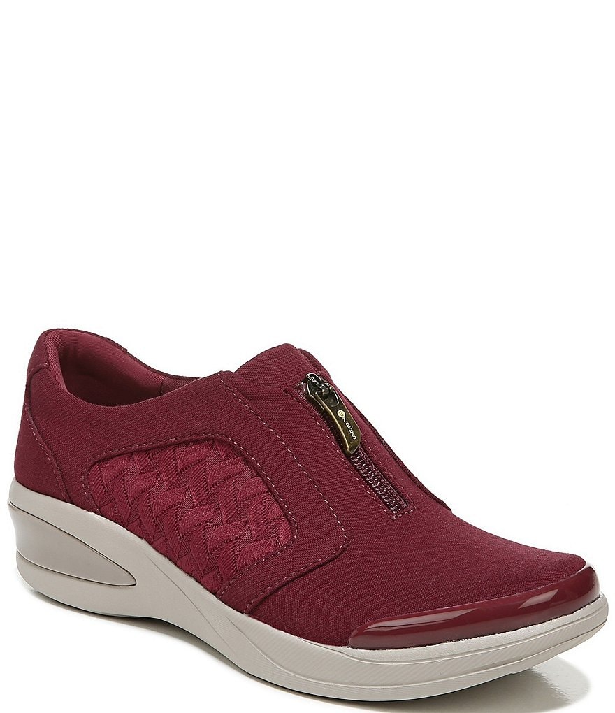Bzees Florence Center Front Zip Slip-On Washable Sneakers