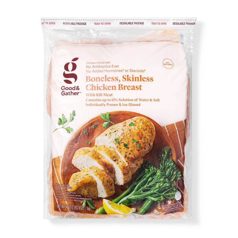Boneless & Skinless Chicken Breast - Frozen - 2.5lbs - Good & Gather™