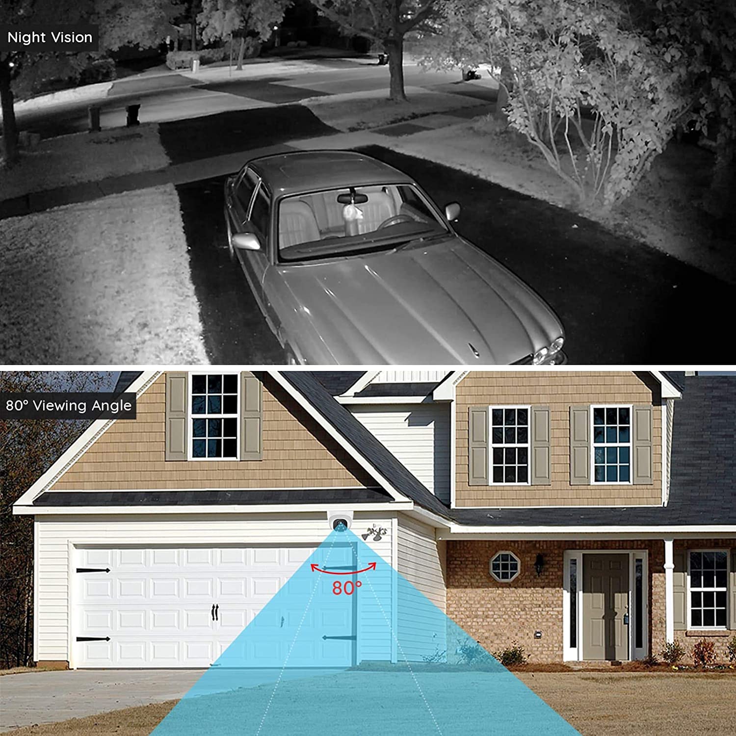 REOLINK PoE IP Camera Outdoor 5MP HD Video Surveillance Work with Google Assistant, Audio IR Night Vision Motion Detection SD Card Slot