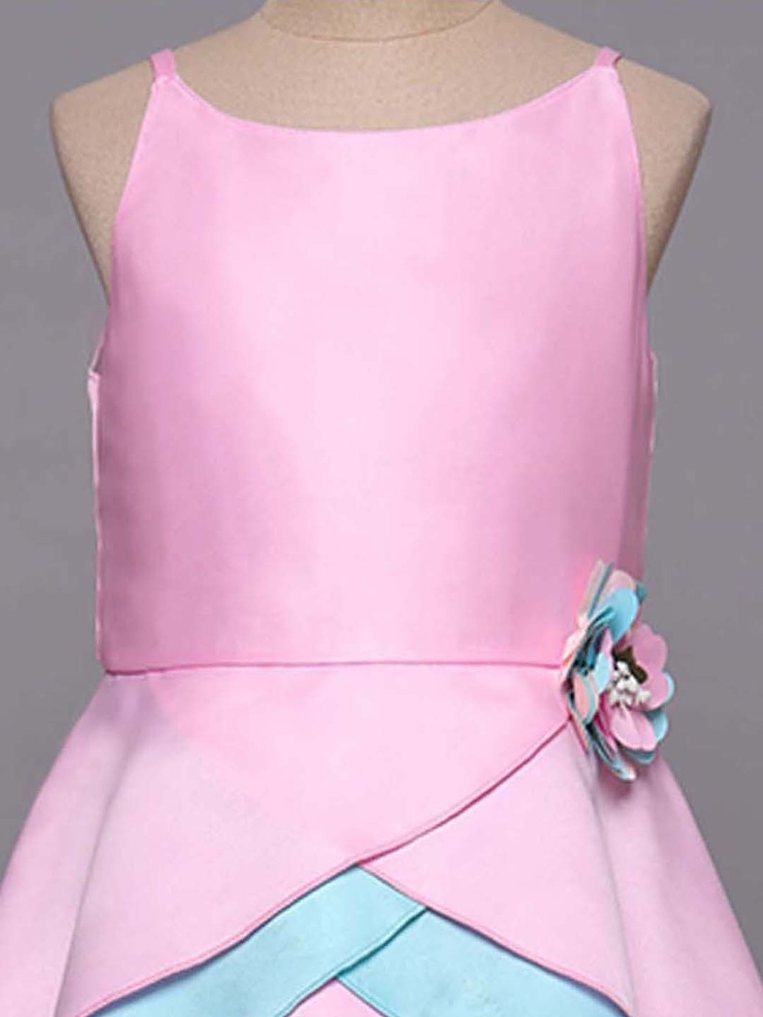 Pink Chick Kids Navy Solid Party Gowns