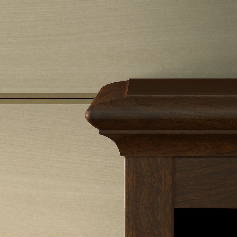 Office by kathy ireland 68Wx91D L Shaped Desk w/Bookcase & Pedestals Coastal Cherry ALA171CC