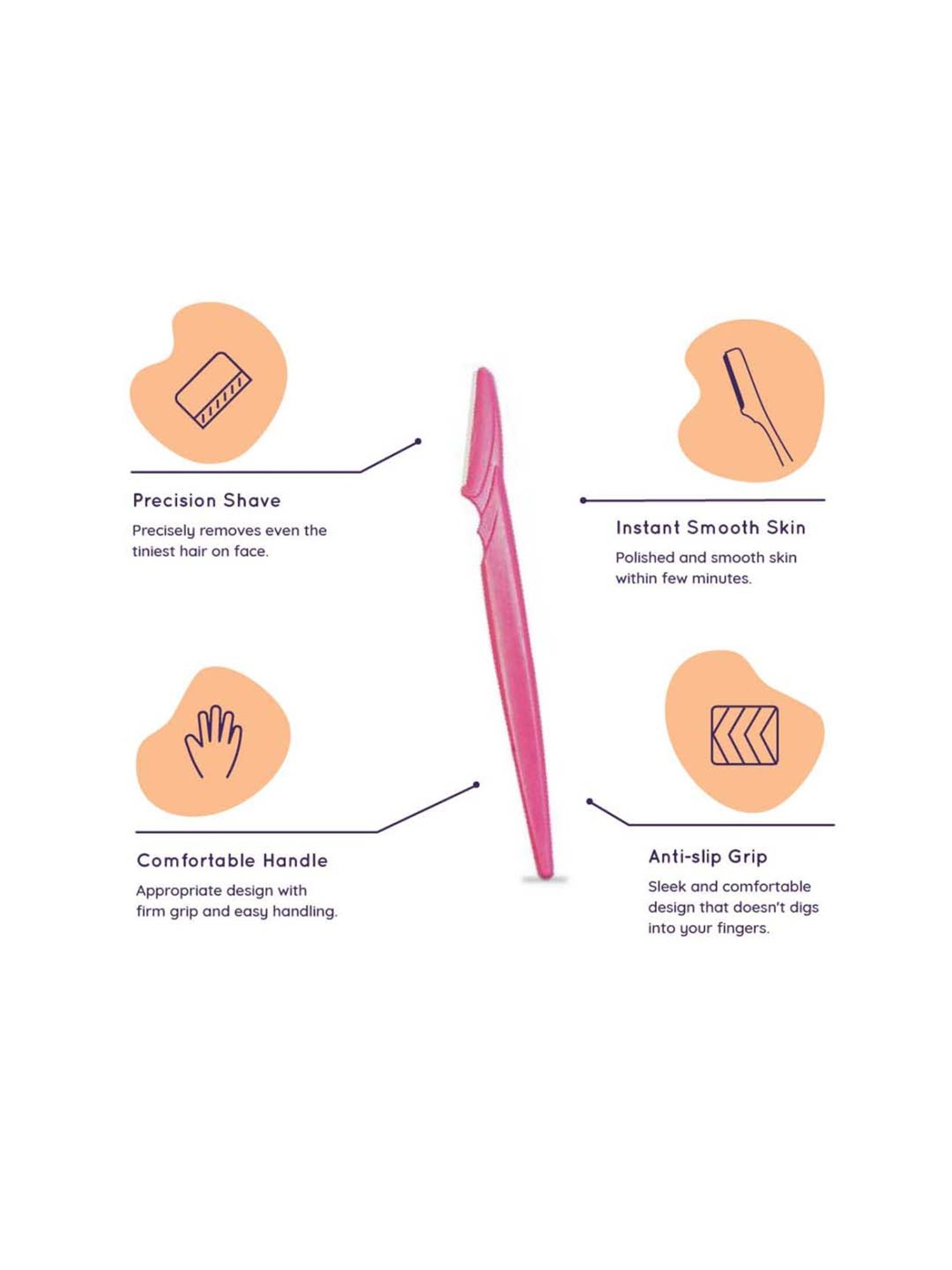 sanfe Eyebrow touch up Face Razor Pack of 3 - 50 gm