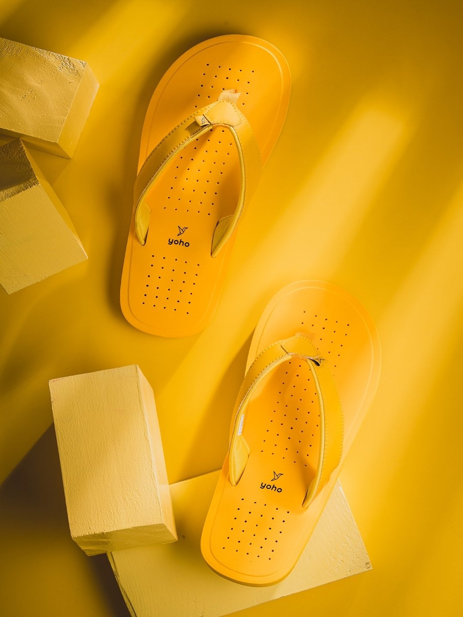 Yoho Women's Arch Support Yellow Flip Flops