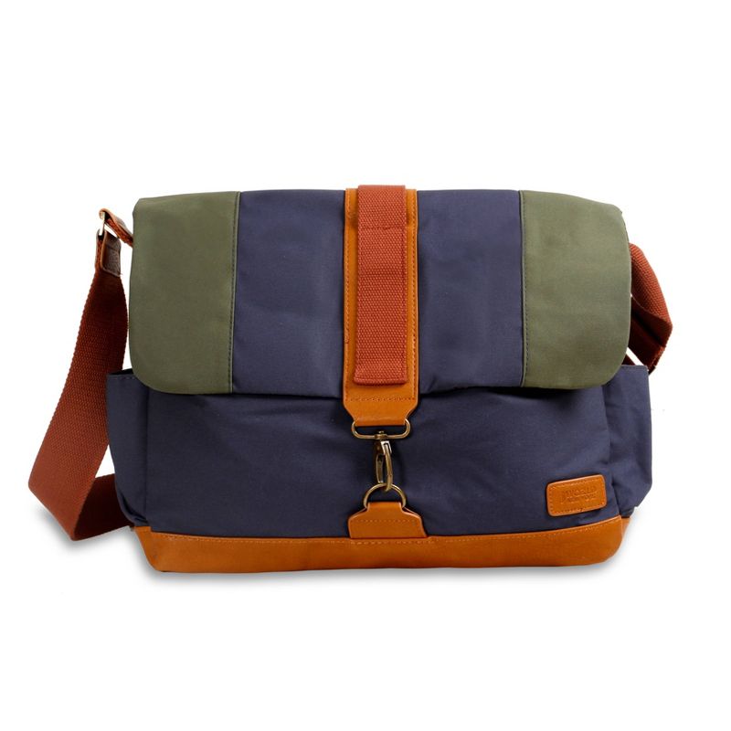 J World Sam Canvas Messenger Bag - Navy