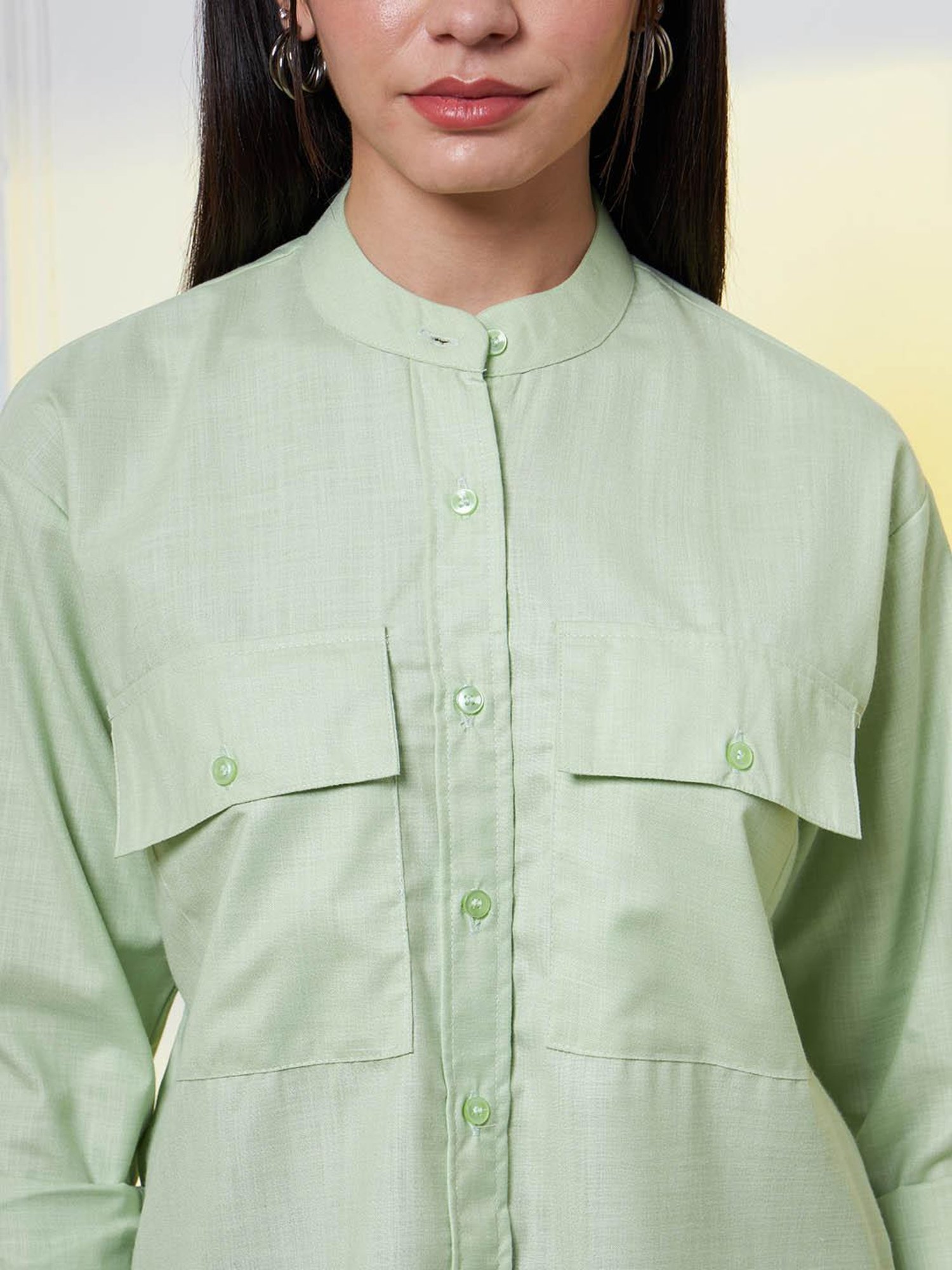 FITHUB Green Relaxed Fit Shirt