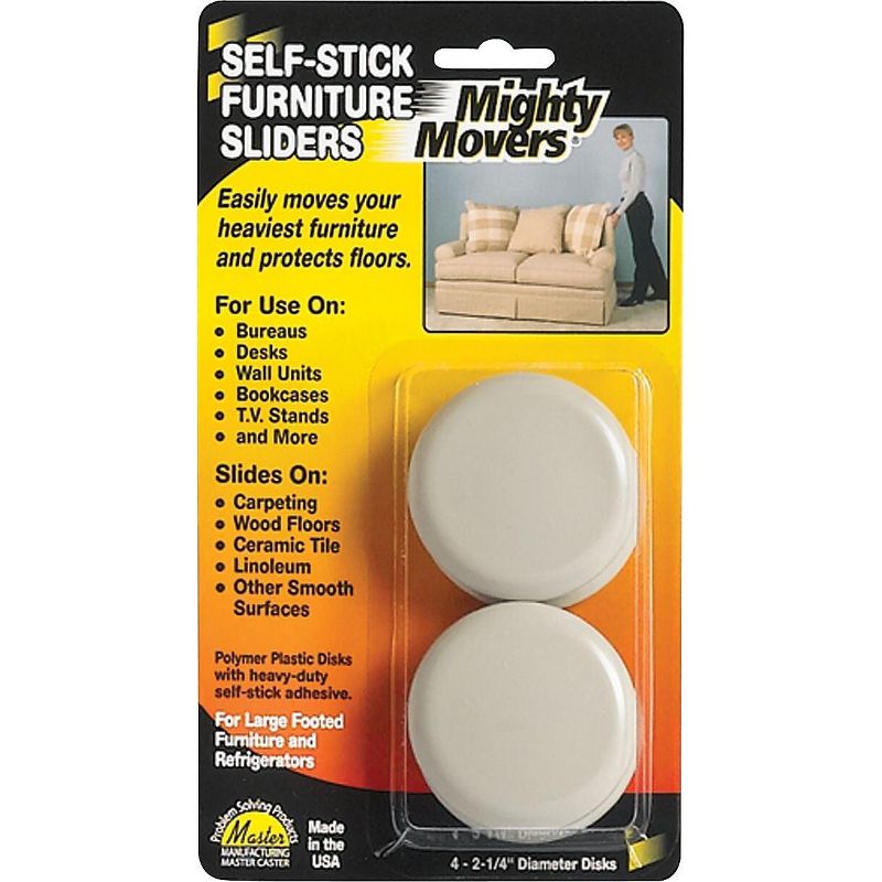 Master Manufacturing Mighty Mite Furniture Sliders, 4 Pack 87003