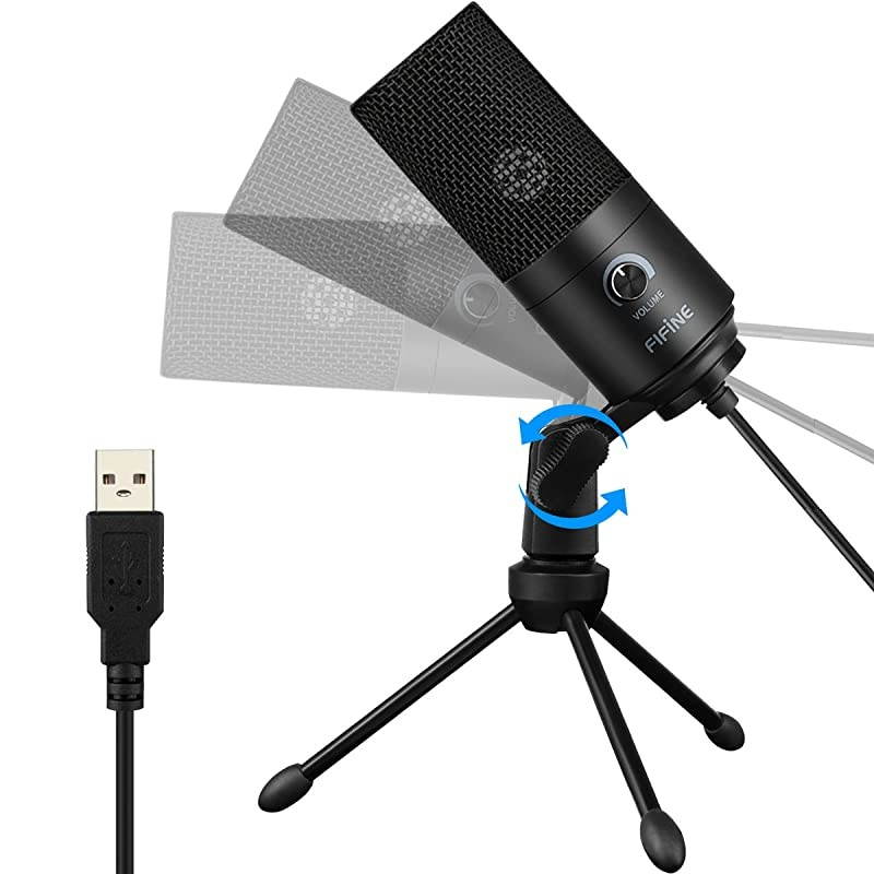 USB Microphone Metal Condenser Recording Microphone for Laptop MAC or Windows Cardioid Studio Recording Vocals Voice OversStreaming Broadcast and YouTube VideosK669B