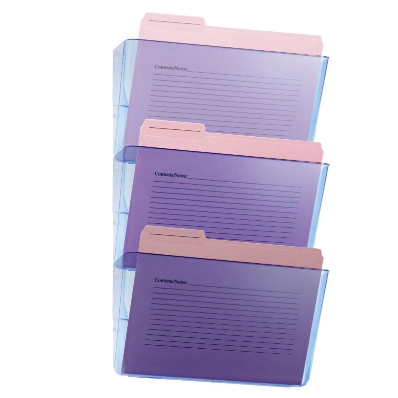 Officemate Wall File Box, Letter Blue