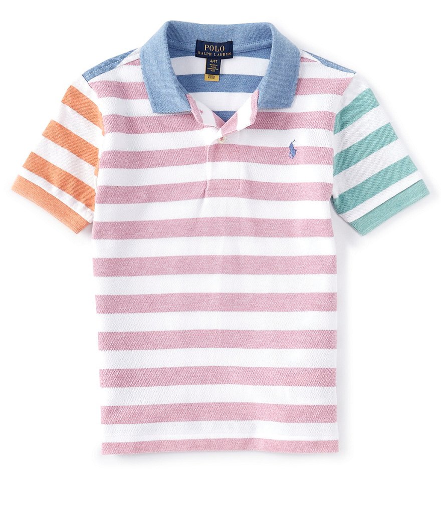Polo Ralph Lauren Little Boys 2T-7 Short-Sleeve Multi Stripe Mesh Polo