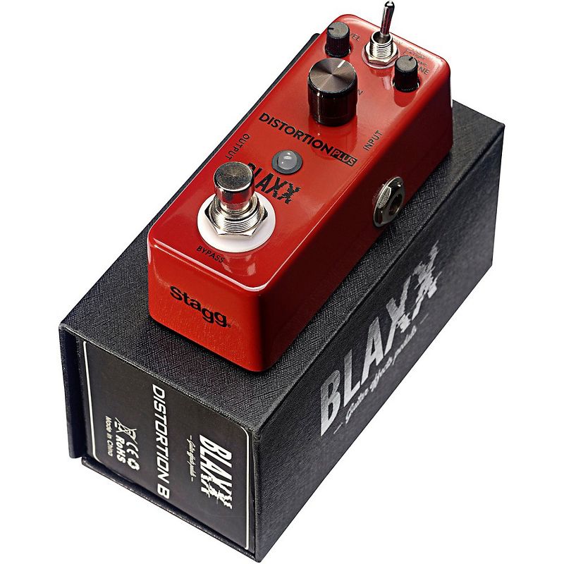 Stagg BLAXX 3-mode Distortion pedal for electric guitar Red