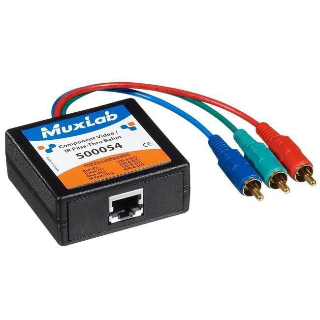 MuxLab 500054 Component Video/IR Pass-Thru Balun, Male