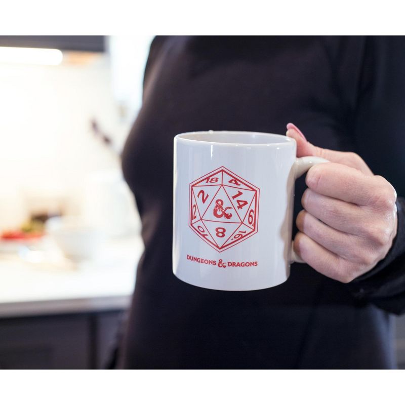Surreal Entertainment Dungeons & Dragons D20 Dice Ceramic Mug | Holds 11 Ounces