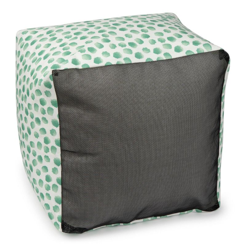 Pouf Ottoman DuraSeason Fabric™ Aqua Dots - Opalhouse™
