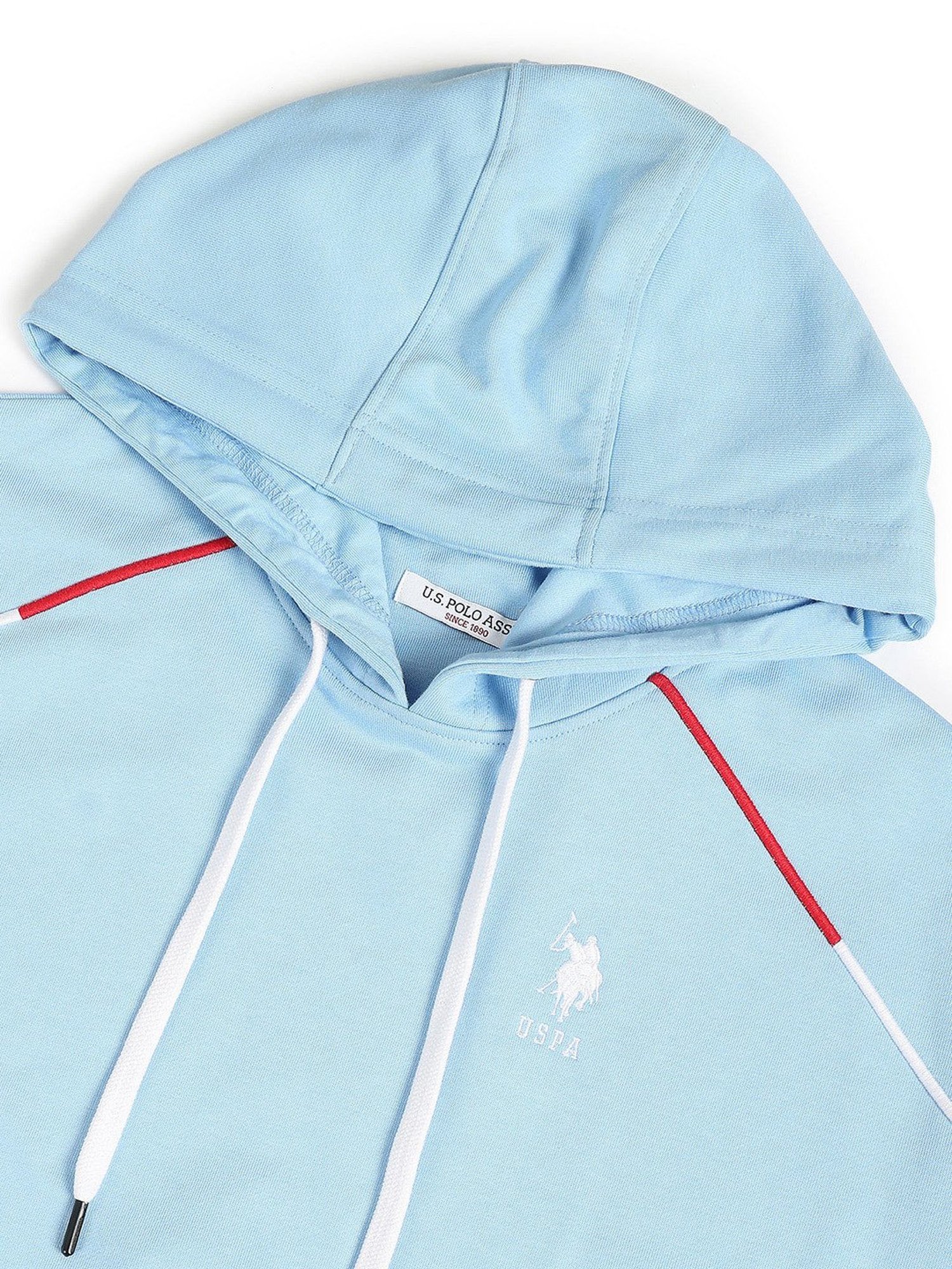 U.S. Polo Assn. Light Blue Regular Fit Hoodie