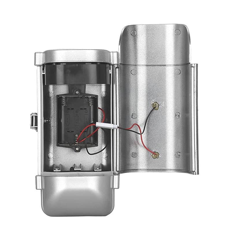 Dummy Outdoor Camera Fake Security CCTV Cam with Solar Powered Human Sensor Flash Lights for Home Lane