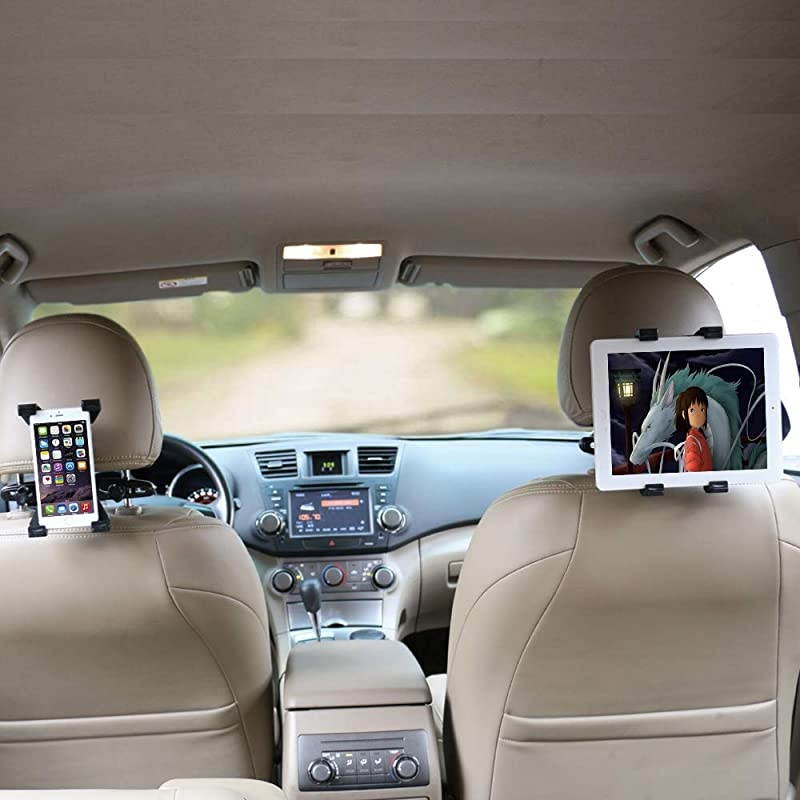 Tablet Holder Car Headrest Mount Universal Backseat Seat for iPad Samsung Galaxy Fits All 6 105 Tablets Black