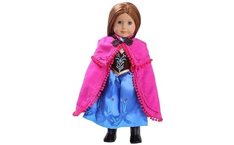 Dress Along Dolly Anna Frozen Inspired Outfit for American Girl Doll
